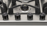 Faber Inspiria 4 Burner Built-In Gas Hob with Brass Burners, Cast Iron Pan Support, Auto Ignition & Flame Failure Device, Stainless Steel Panel – HOB INSPIRIA 904 BR AI FFD SS PNG