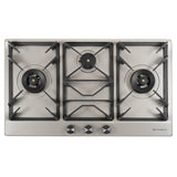 Faber Inspiria 3 Burner Built-In Gas Hob with Brass Burners, Cast Iron Pan Support, Auto Ignition, Flame Failure Device & SUS 304 Stainless Steel Panel, PNG – HOB INSPIRIA 903 BR AI FFD SS PNG