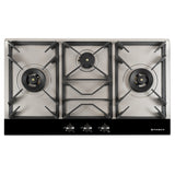 Faber 90 cm 3 Burner Built-in Gas Hob with Brass Burners, Auto Ignition & Flame Failure Device – HOB INSPIRIA 903 BR AI FFD GS LPG
