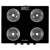Faber 4 Burner Gas Cooktop with Brass Burners, Manual Ignition & Tempered Glass Top – COOKTOP JAWA 4BB AURA