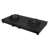 Faber 70 cm 2 Burner Cooktop with Brass Burners, Auto Ignition & Flame Failure Device - COOKTOP BLOSSOM 2BB BK CI AI