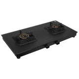 Faber 70 cm 2 Burner Cooktop with Brass Burners, Auto Ignition & Flame Failure Device - COOKTOP BLOSSOM 2BB BK CI AI