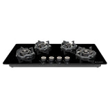 Faber 90 cm 4 Burner Built-in Gas Hob with Brass Burners, Auto Ignition & Flame Failure Device – HOB EXPERIA HT 904 ALU AI FFD
