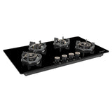 Faber 90 cm 4 Burner Built-in Gas Hob with Brass Burners, Auto Ignition & Flame Failure Device – HOB EXPERIA HT 904 ALU AI FFD