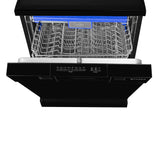 Faber 14 Place Settings Freestanding Dishwasher with 8 Washing Programs, Dual Zone Wash, Power Memory, LED Display, Child Lock & Natural Drying, Black – FFSD 8PR 14S BK