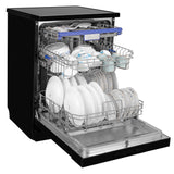 Faber 14 Place Settings Freestanding Dishwasher with 8 Washing Programs, Dual Zone Wash, Power Memory, LED Display, Child Lock & Natural Drying, Black – FFSD 8PR 14S BK