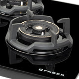 Faber 90 cm 4 Burner Built-in Gas Hob with Brass Burners, Auto Ignition & Flame Failure Device – HOB EXPERIA HT 904 ALU AI FFD