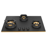 Faber 72 cm 3 Burner Built-in Gas Hob with Brass Burners, Auto Ignition & Flame Failure Device – Hob Verona HD723 CI FFD AI