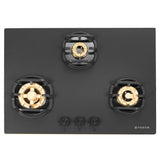 Faber 72 cm 3 Burner Built-in Gas Hob with Brass Burners, Auto Ignition & Flame Failure Device – Hob Verona HD723 CI FFD AI