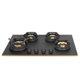 Faber 78 cm 4 Burner Built-in Gas Hob with Brass Burners, Auto Ignition & Flame Failure Device – HOB Verona IND HD784 CI FFD AI