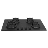 Faber 78 cm 4 Burner Built-in Gas Hob with Brass Burners, Auto Ignition & 8 mm Matt Finish – Hob Della HD784 CI AI