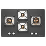 Faber 75 cm 3 Burner Built-in Gas Hob with Full Brass Burners, Auto Ignition & Cast Iron Pan Supports – HOB BELLA HT 754 BR AI