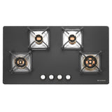Faber 90 cm 4 Burner Built-in Gas Hob with Full Brass Burners, Auto Ignition & Flame Failure Device – HOB BELLA HT 904 BR AI FFD