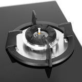 Faber Superia 4 Burner Built-In Gas Hob with Brass Burners, 6mm Toughened Black Glass, Automatic Battery Ignition, Triple Ring Dual Flame Burner – SUPERIA HT764 BR AI IN