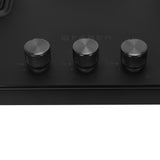 Faber 3 Burner Gas Cooktop with Brass Burners, Auto Ignition & Matt Finish Glass - COOKTOP EVOKE 3BB BK CI AI
