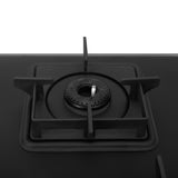 Faber 3 Burner Gas Cooktop with Brass Burners, Auto Ignition & Matt Finish Glass - COOKTOP EVOKE 3BB BK CI AI