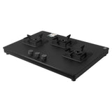Faber 3 Burner Gas Cooktop with Brass Burners, Auto Ignition & Matt Finish Glass - COOKTOP EVOKE 3BB BK CI AI