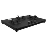 Faber 3 Burner Gas Cooktop with Brass Burners, Auto Ignition & Matt Finish Glass - COOKTOP EVOKE 3BB BK CI AI