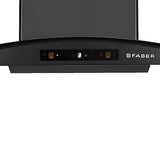 Faber Agile 90cm 1500m³/hr BLDC Autoclean Curved Shape Chimney | Built In Oil Collector | Touch & Gesture Control - Hood Agile BLDC FL HC SC BK IN 90