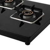 Faber 3 Burner Gas Cooktop with Brass Burners, Auto Ignition & Tempered Glass Top – HOB COOKTOP NiOS AUTO 3BB BK