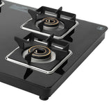 Faber 4 Burner Gas Cooktop with Brass Burners, Auto Ignition & Tempered Glass Top – HOB COOKTOP NiOS AUTO 4BB BK