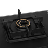 Faber 63 cm 4 Burner Gas Cooktop with Brass Burners, Auto Ignition & Matt Finish – COOKTOP BLOSSOM 4BB BK CI AI