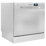 Faber 8 Place Settings Countertop Dishwasher with 6 Washing Programs, Half Load, Power Memory, LED Display, Natural Drying & 1–24 Hours Delay, Inox – FFSD 6PR 8S Ace Inox