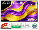 LG 97 Inch (245 cm) OLED evo G5 4K Smart TV (2025 Model) with α11 AI Processor Gen2, Dolby Vision & Atmos, VRR 165Hz