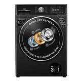 IFB 8.5 Kg / 6.5 Kg / 2.5 Kg 5 Star, Front Load 3-In-1, AI Powered, Fully Automatic Washer Dryer Refresh (2023 Model, Laundrimagic, Executive ZXB, 9 Swirl Wash, Eco Inverter Technology, Black)