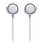 JBL Quantum 50 Wired in Ear Gaming Earphones with Mic, Quantum Sound Signature, Master Volume Slider, Twist-Lock Technology for Secure Fit, Cable Length Adjuster, Channel Management for Mono (White)