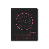 Crompton Instaserve 2000 W Induction Cooktop with 11 Feather Touch Buttons | 8 One touch Cook Menus | Overvoltage Shield Protection