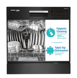 Voltas beko 8 Place Settings Table Top Dishwasher (DT8B, Black, Inbuilt Heater)