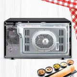 LG 32 L Charcoal Convection Microwave Oven with Charcoal Lighting Heater, 360° Motorised Rotisserie, Stainless Steel Cavity, Glass Touch & Dial Controls, Black Floral – MJEN326PK