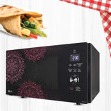 LG MJEN286VI 28L Charcoal Convection Microwave Oven with Healthy Heart Auto Cook, Diet Fry, 360° Motorised Rotisserie & Charcoal Lighting Heater, Black