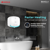 Havells Bianca+ 25L 5 Star Water Heater (White Blue) | Fast Heating | Dual Element