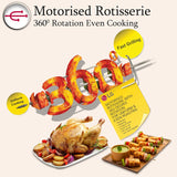 LG 28 L Convection Microwave Oven (MC2887BIUM, Black, Heart Friendly Recipes, 360° Motorised Rotisserie)