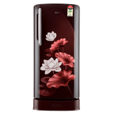LG 201L Single Door Refrigerator, Base Stand Drawer, Smart Inverter Compressor, Scarlet Lotus, 5 Star,(GLD2156ZHSL)