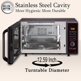LG 28 L Convection Microwave Oven (MC2886BRUM, Black, 360° Motorised Rotisserie for Bar-be-queing, Diet Fry, Ghee in 12Mins, 251 Auto Cook Menu, Stainless steel cavity & Health Plus Menu)