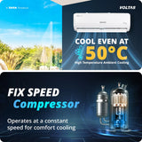 Voltas Fixed Speed Split Split Air Conditioner, 1 Ton, 2 Star - 122FS Emerald