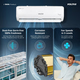 Voltas Fixed Speed Split Split Air Conditioner, 1 Ton, 2 Star - 122FS Emerald