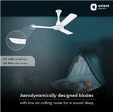 Orient Electric I-Float 1200mm BLDC Ceiling Fan, 5 Star Rated, Energy Efficient, White (Open box / without box)