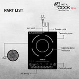 Havells Induction Cooktop Tc 18 1800 Watt (Crystal Glass, Black) (Ghcicdqk180)