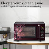 LG 28 L Convection Microwave Oven (MC2886BRUM, Black, 360° Motorised Rotisserie for Bar-be-queing, Diet Fry, Ghee in 12Mins, 251 Auto Cook Menu, Stainless steel cavity & Health Plus Menu)