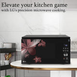 LG 32 L Scan to Cook Wi-Fi Enabled Charcoal Convection Healthy Microwave Oven (MJEN326PKW, Black, Heart Friendly, Pasteurized Milk, Ghee, Diet Fry & 360° Motorised Rotisserie for Bar-be-queing)