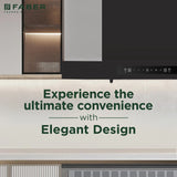 Faber Mars 60cm 1000m³/hr Heat Auto Clean Chimney | 2-Layer Baffle Filter | Touch & Gesture Control | Black Finish - Hood Mars TC BF BK IN 60 - T