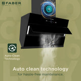 Faber Maple BLDC 90 cm Filterless Kitchen Chimney with 1500 m³/hr Suction, Heat Auto-Clean & Touch/Gesture Control – HOOD MAPLE BLDC FL HC SC BK IN 90