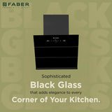 Faber Maple BLDC 60 cm Filterless Kitchen Chimney with 1500 m³/hr Suction, Heat Auto-Clean & Touch/Gesture Control – HOOD MAPLE BLDC FL HC SC BK IN 60