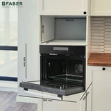 Faber 50 L Built-in Microwave Oven with 14 Cooking Functions, 13 Auto Cook Menus & A-Class Energy Efficiency - FBIMWO 50 CGS TC