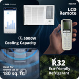 Voltas 185Inv Elite (2026 Series) 1.5 Ton 5 Star Inverter Window AC – Copper Condenser, Turbo Cooling, R32 Refrigerant, High Ambient Cooling (Made in India)
