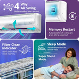 Voltas Split Air Conditioner, 1.5 Ton, 5 Star - 185INV Vertis Elite 2026 Model